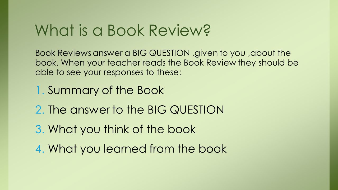 How to do a Book Review. - ppt video online download
