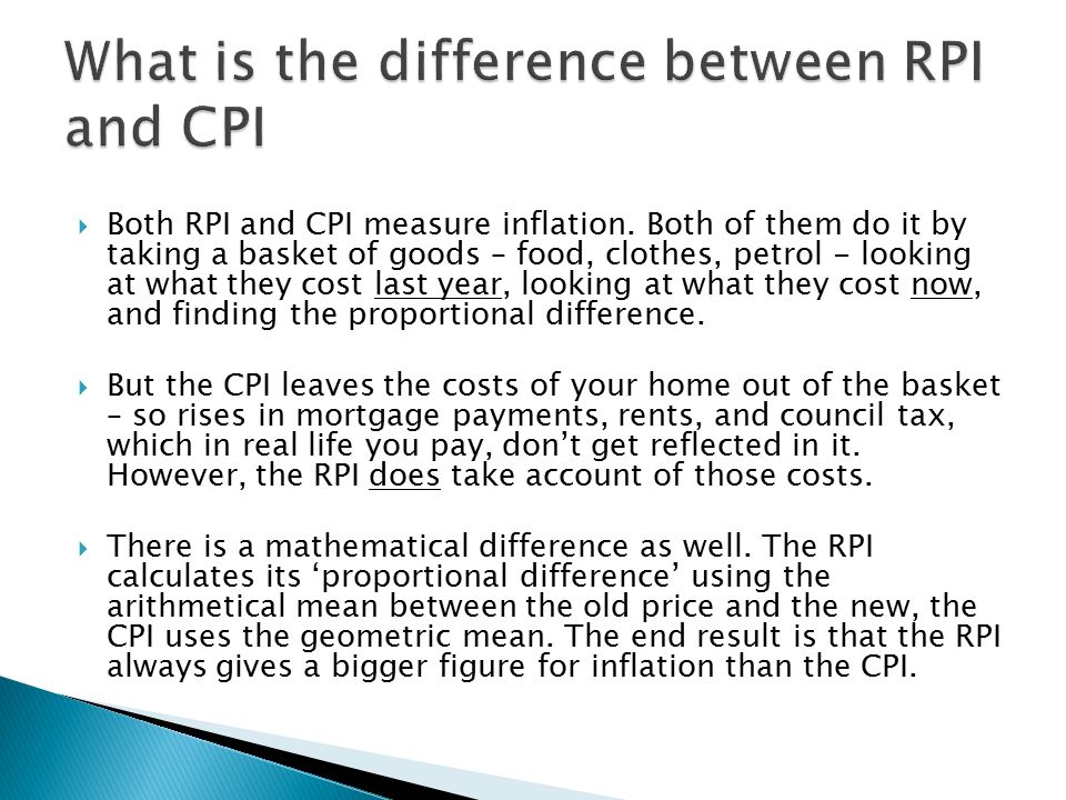 CPI Vs RPI What Is It, Comparative Table Infographics, 46 OFF