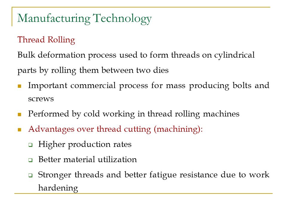MANUFACTURING TECHNOLOGY - ppt video online download