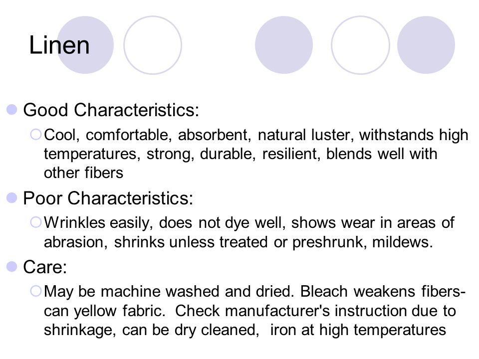 characteristics of linen