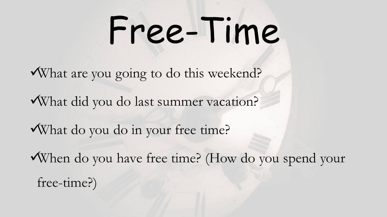 how do you spend your free time