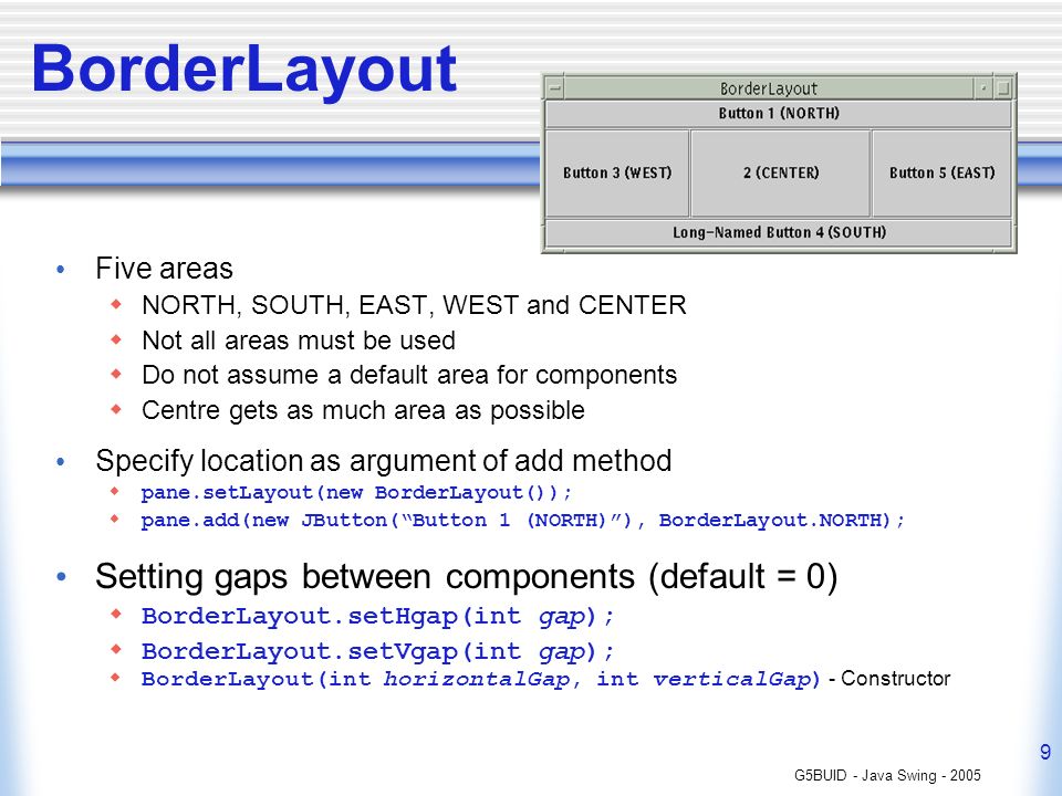 Java Swing - Lecture 3 Layout Management - ppt video online download