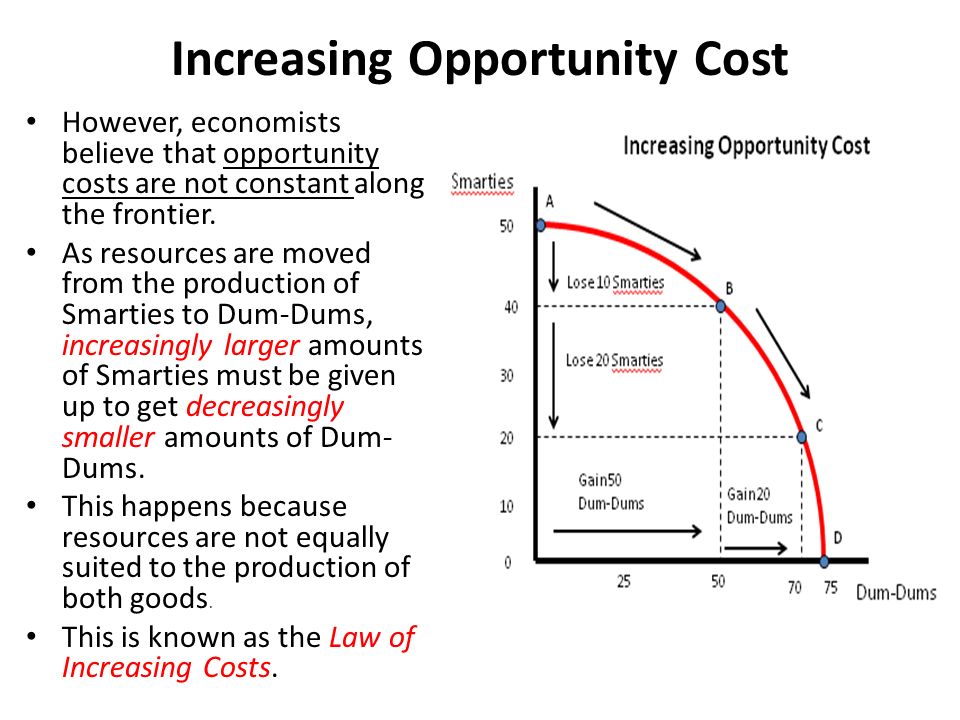 The number are increasing. Increasing opportunity costs. How to calculate opportunity cost. Opportunity cost формула. Opportunity cost examples.