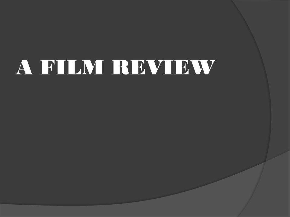 Реферат: Film Report