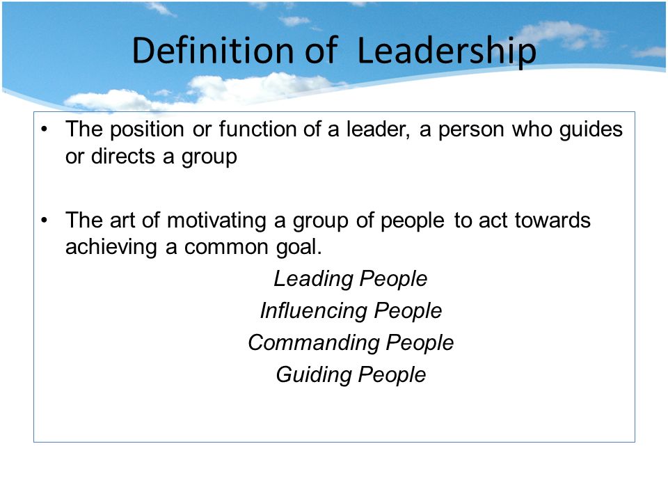 Leadership Definition / Leading in CHISD