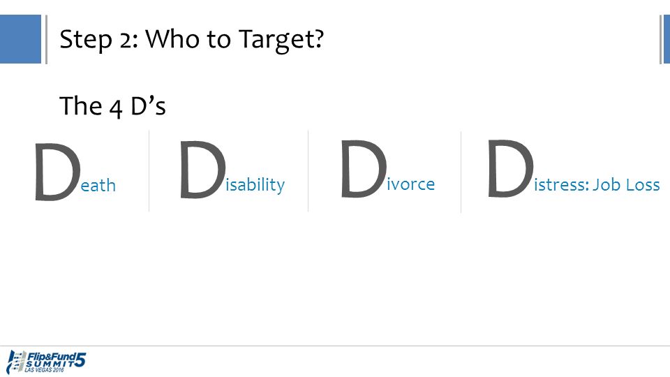 Step 2: Who to Target The 4 D’s