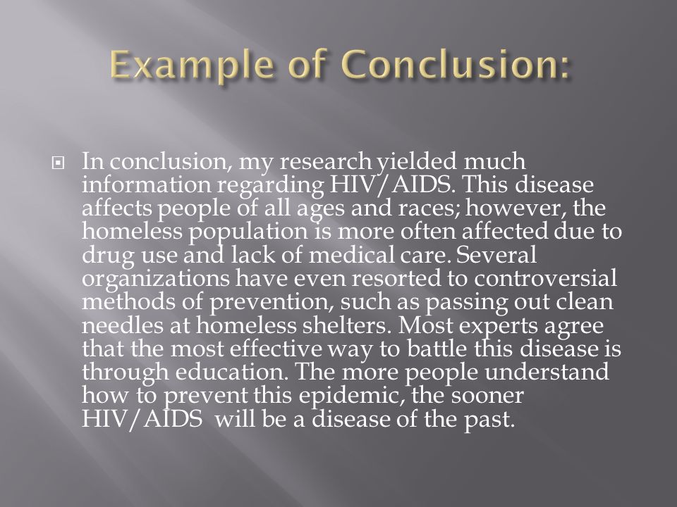conclusion of aids essay