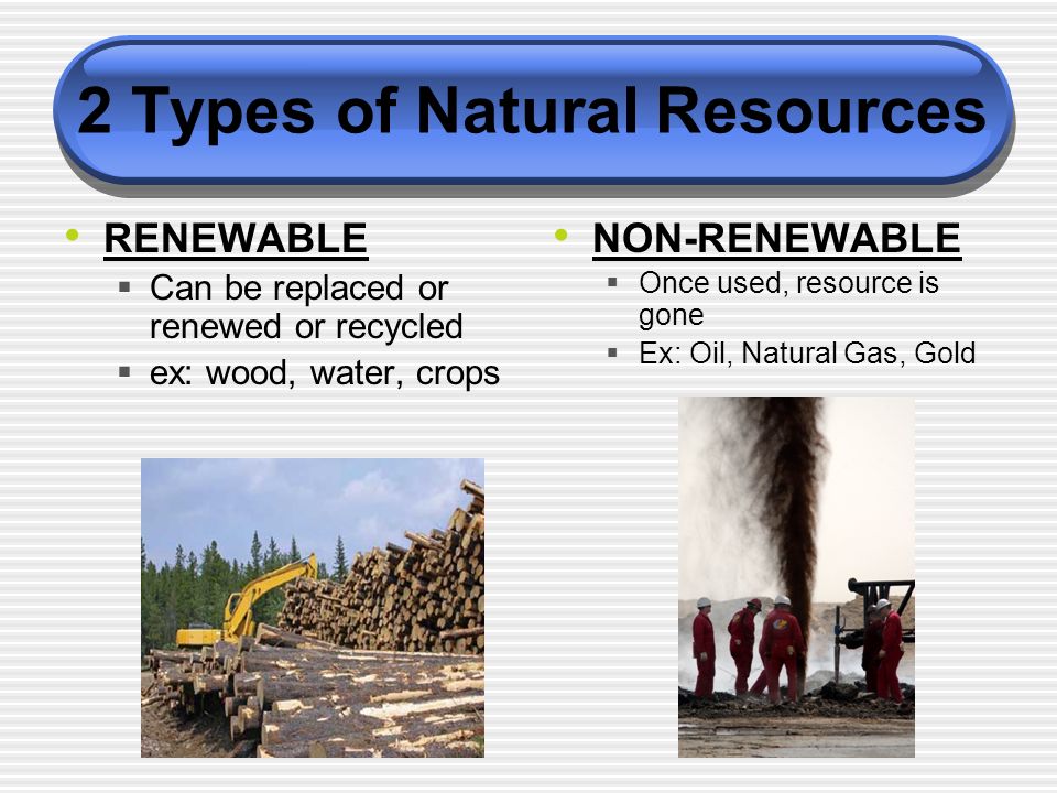 two types of natural resources