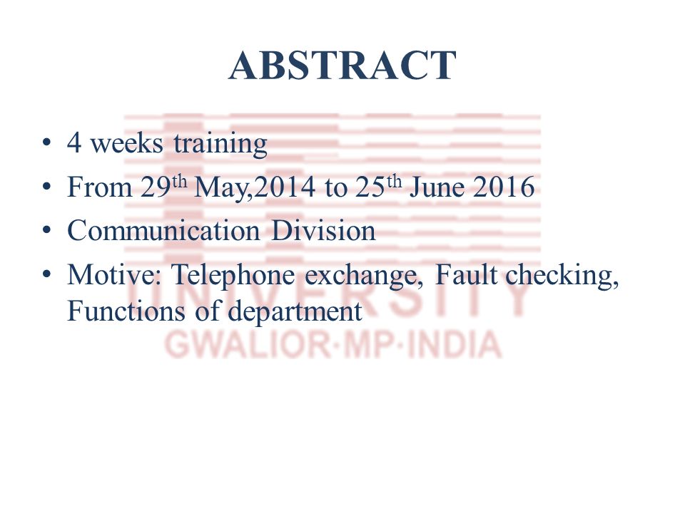 Industrial Training Bhopal Madhya Pradesh Ppt Download