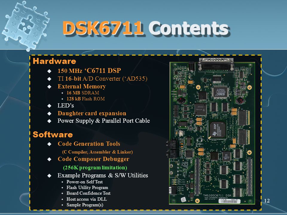 spectrum digital tms320c6713 dsk quick start