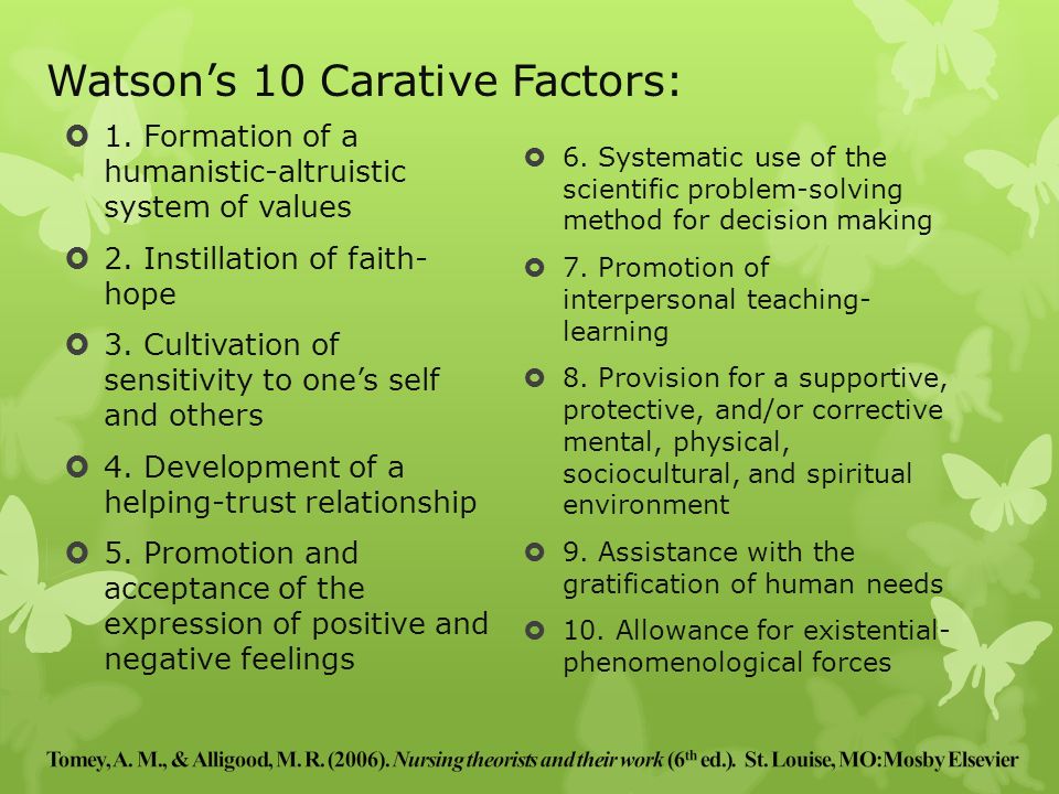 10 carative factors jean watson