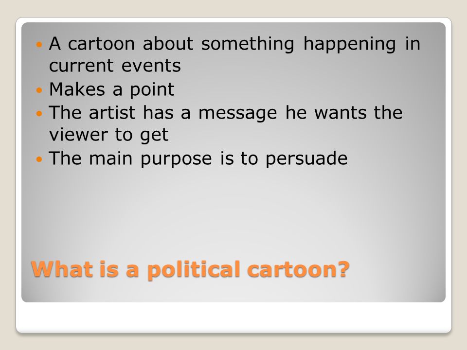 What is a political cartoon