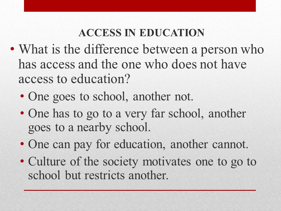 ACCESS, EQUALITY, EQUITY AND INCLUSION IN EDUCATION - ppt video online  download