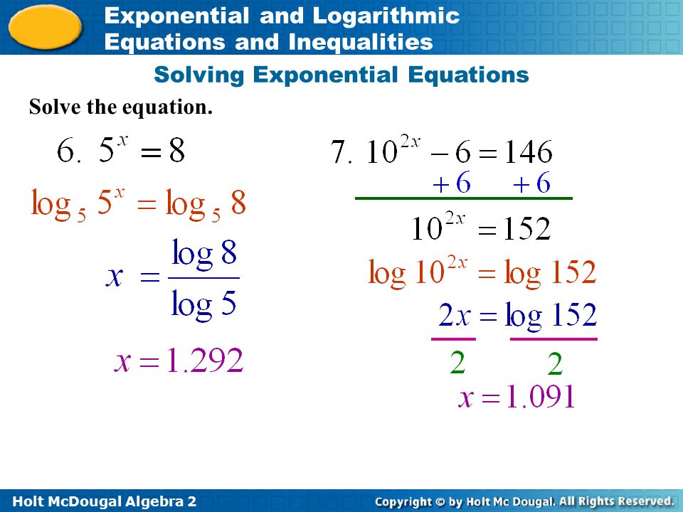 MATH 1111 Solving Logarithmic Equations Using The, 41% OFF