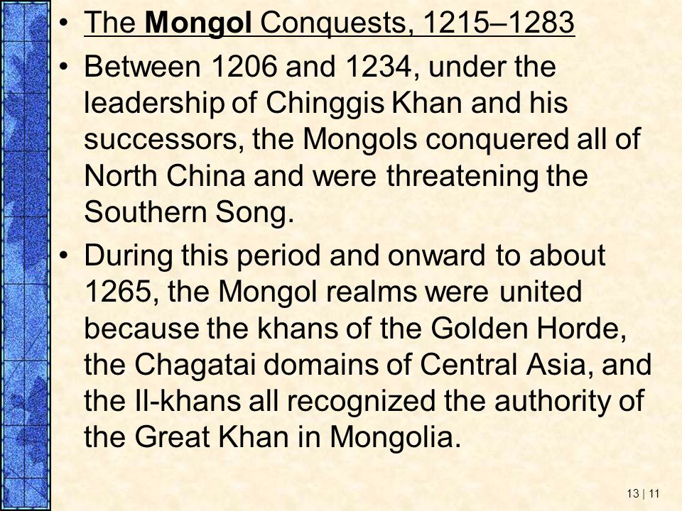 The Mongol Conquests, 1215–1283
