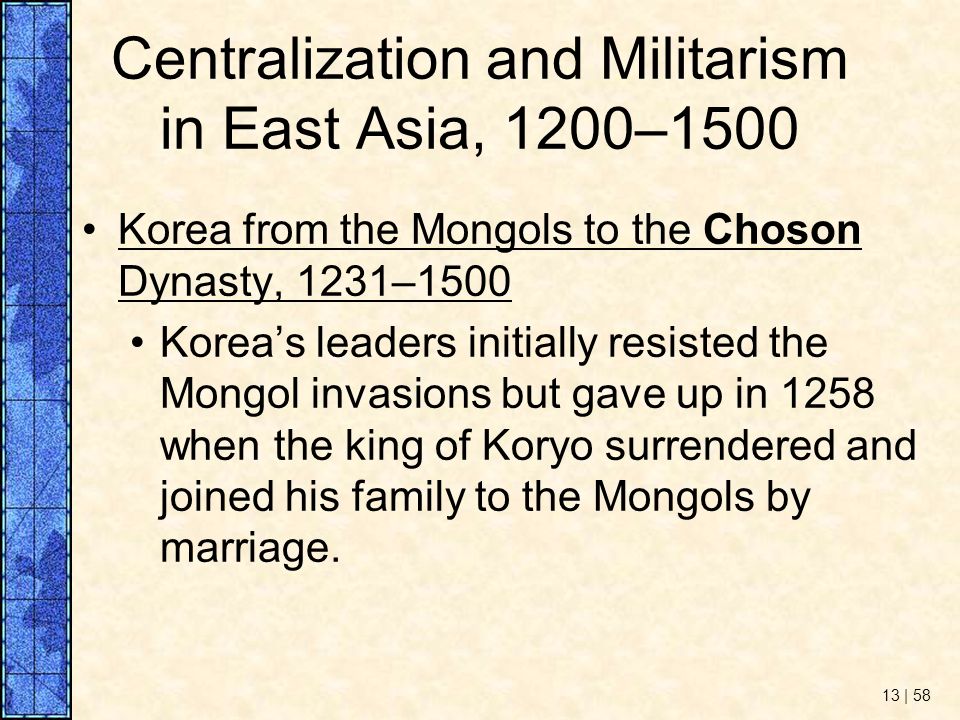 Centralization and Militarism in East Asia, 1200–1500