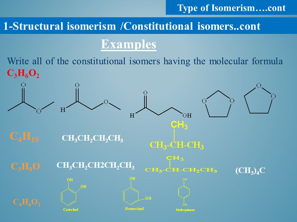Write all of the constitutional isomers having the molecular formula C3H6O2...