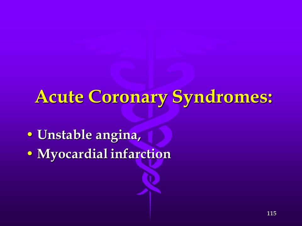 Acute Coronary Syndromes: