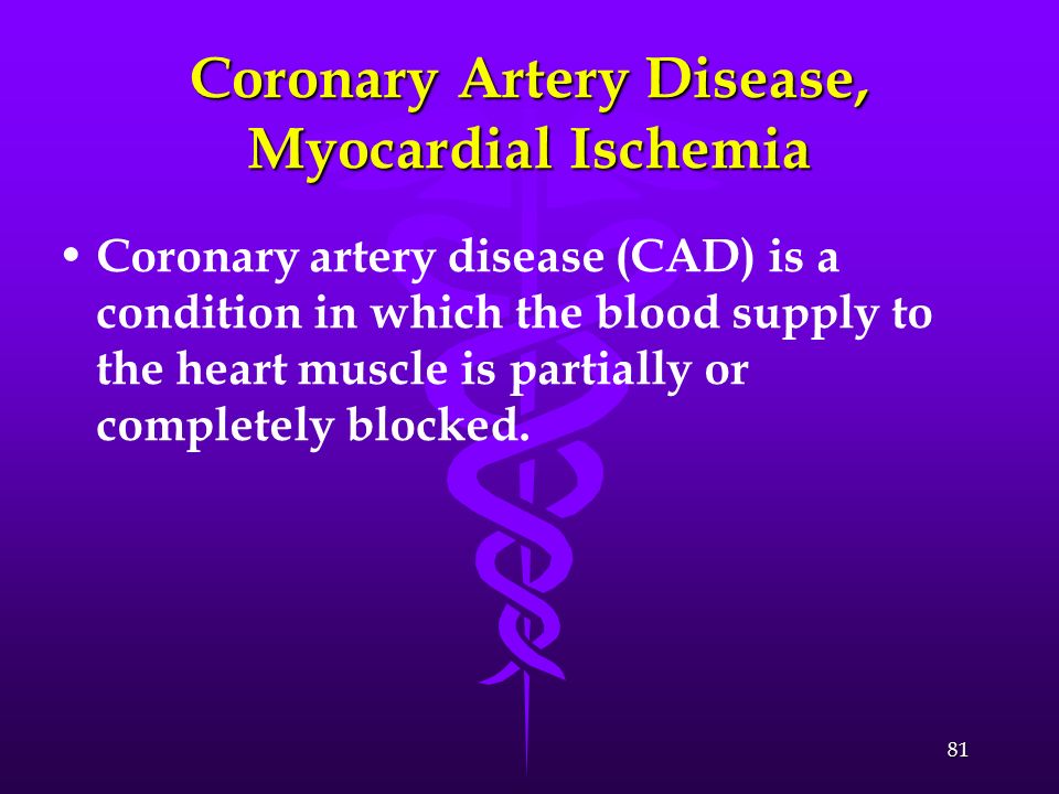 Coronary Artery Disease, Myocardial Ischemia