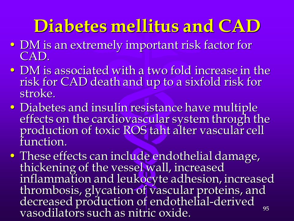 Diabetes mellitus and CAD