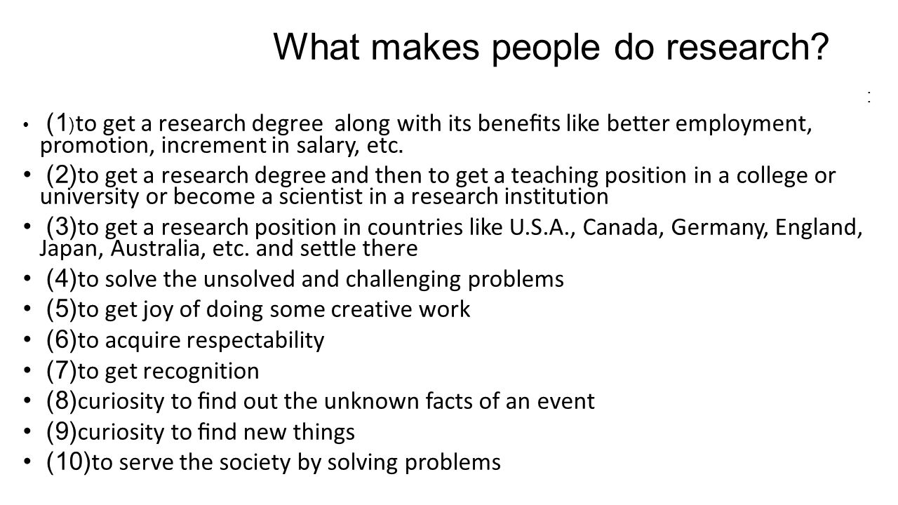 how to do research work