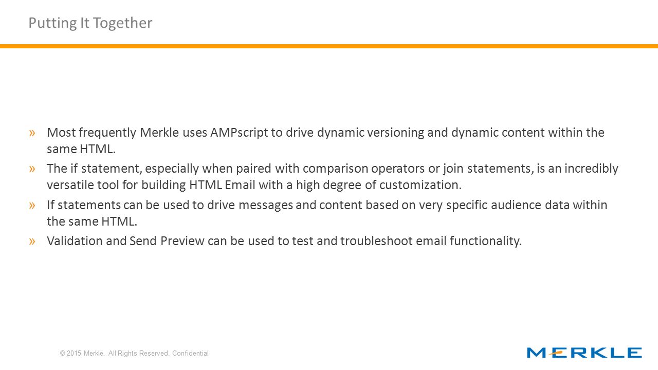 AMPscript Overview Fundamental Concepts for Using AMPscript in HTML ...