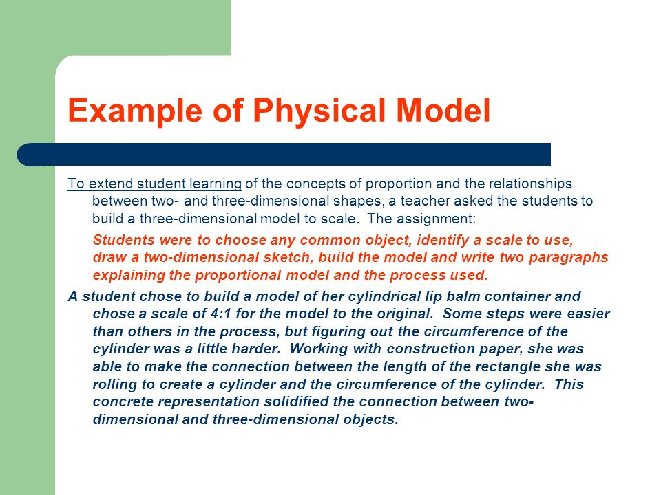Example of Physical Model