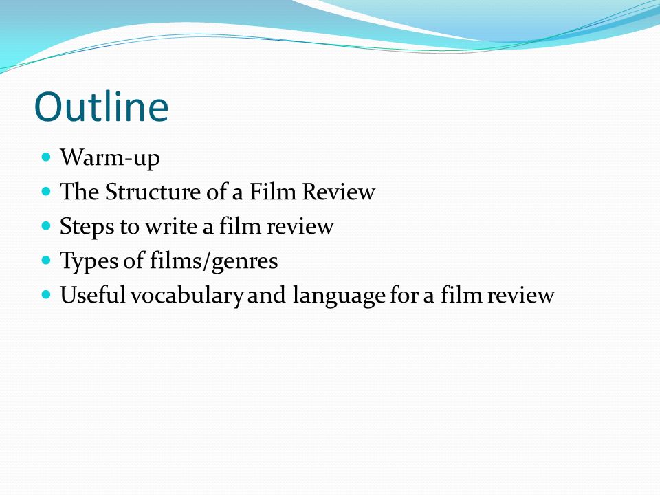 film review outline