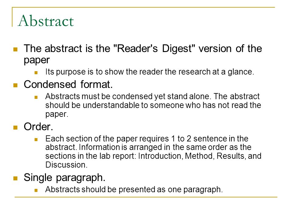 what is the abstract of a research paper