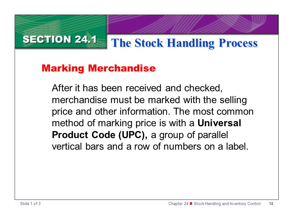 The Stock Handling Process