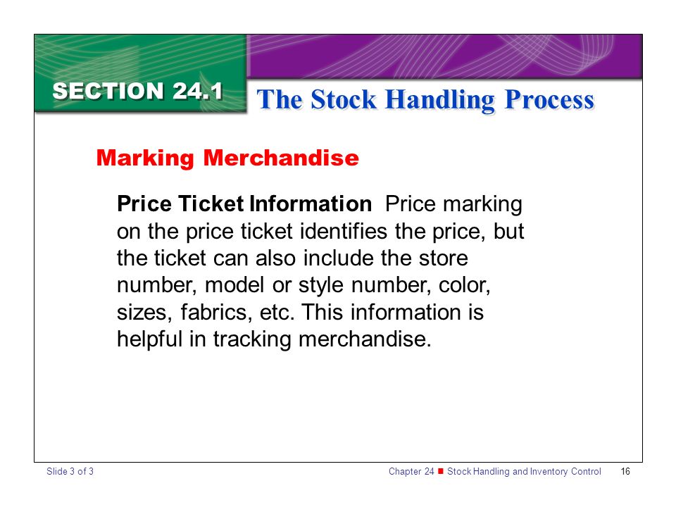 The Stock Handling Process