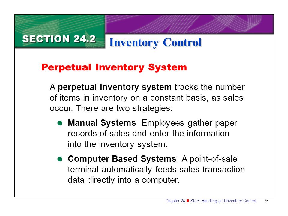 Inventory Control SECTION 24.2 Perpetual Inventory System