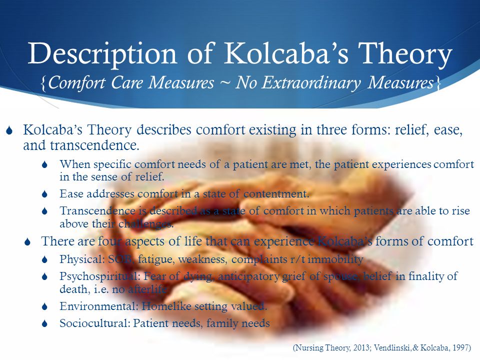 Kolcaba S Theory Of Comfort Ppt Video Online Download