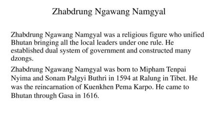 Zhabdrung Ngawang Namgyal