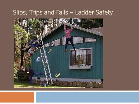 1 Slips, Trips and Falls – Ladder Safety. OSHA Region V Emphasis Program  Fall Hazards in Construction and General Industry  Effective April 1, 2013.