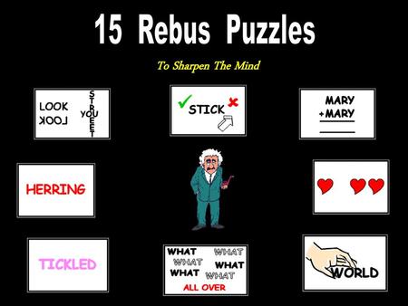 15 Rebus Puzzles.